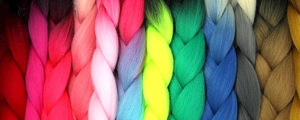 2 Zöpfe Kanekalon Palette