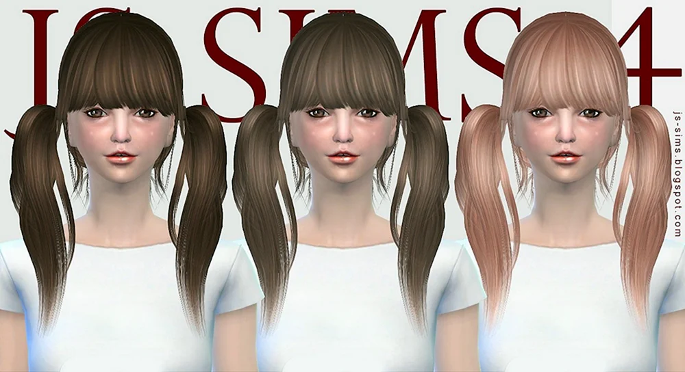 Mädchen mit zwei Duttfrisuren