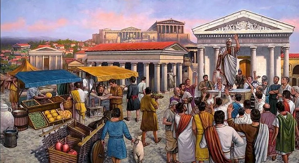 Agora im antiken Griechenland
