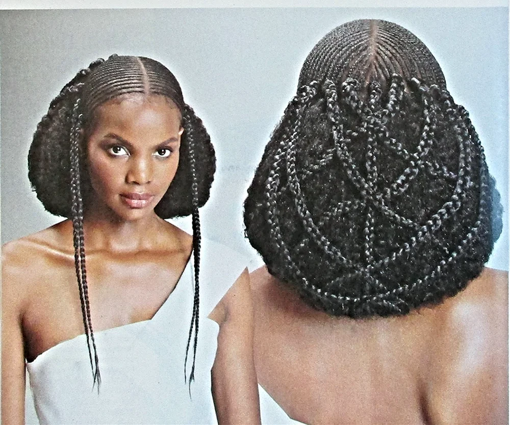 Afrikanische Zöpfe Afrozöpfe auf Braunen