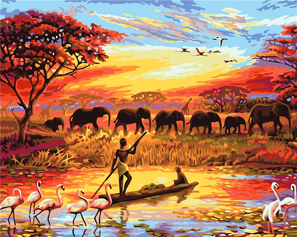 Afrikanische Landschaften in der Malerei