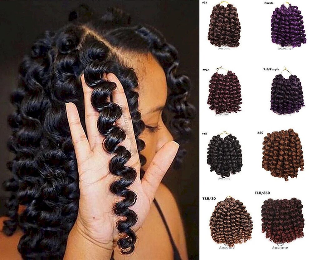 Afrikanische Locken für mittleres Haar