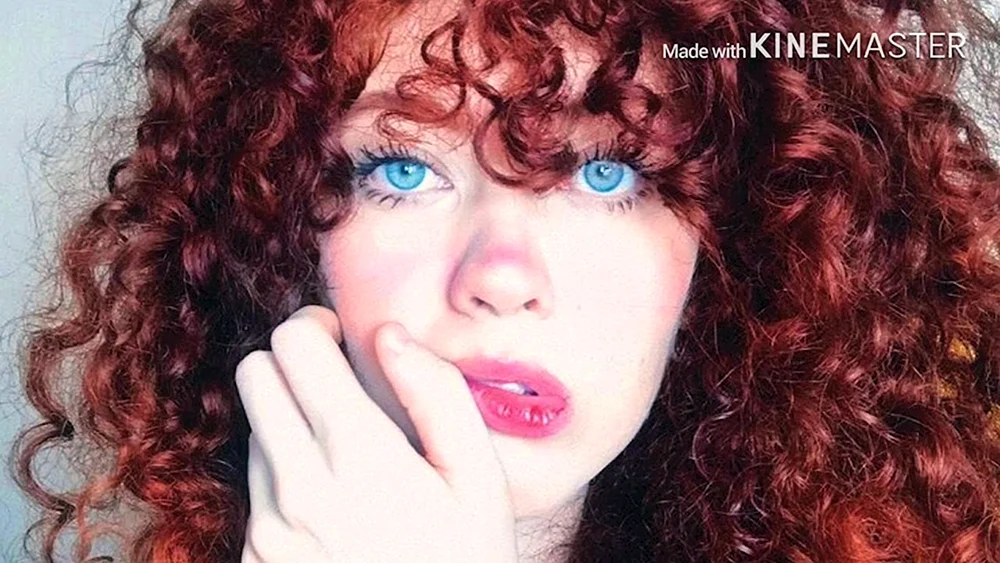 Locken rotes Haar