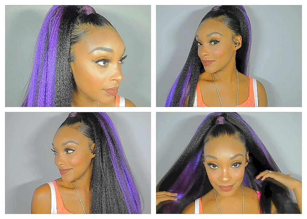 Afrohairtail mit Kanekalon.