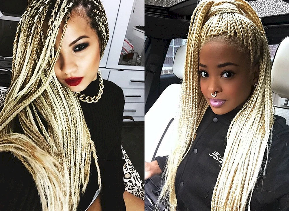 Afrozöpfe blond