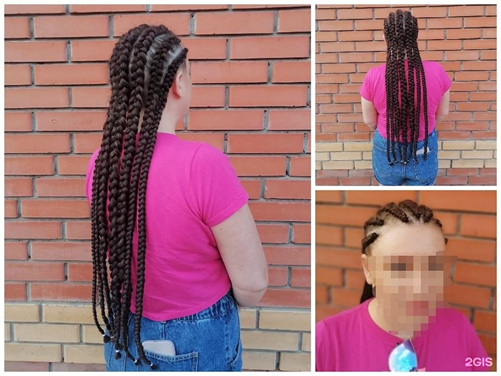 Afro Zöpfe 2 Stacheln