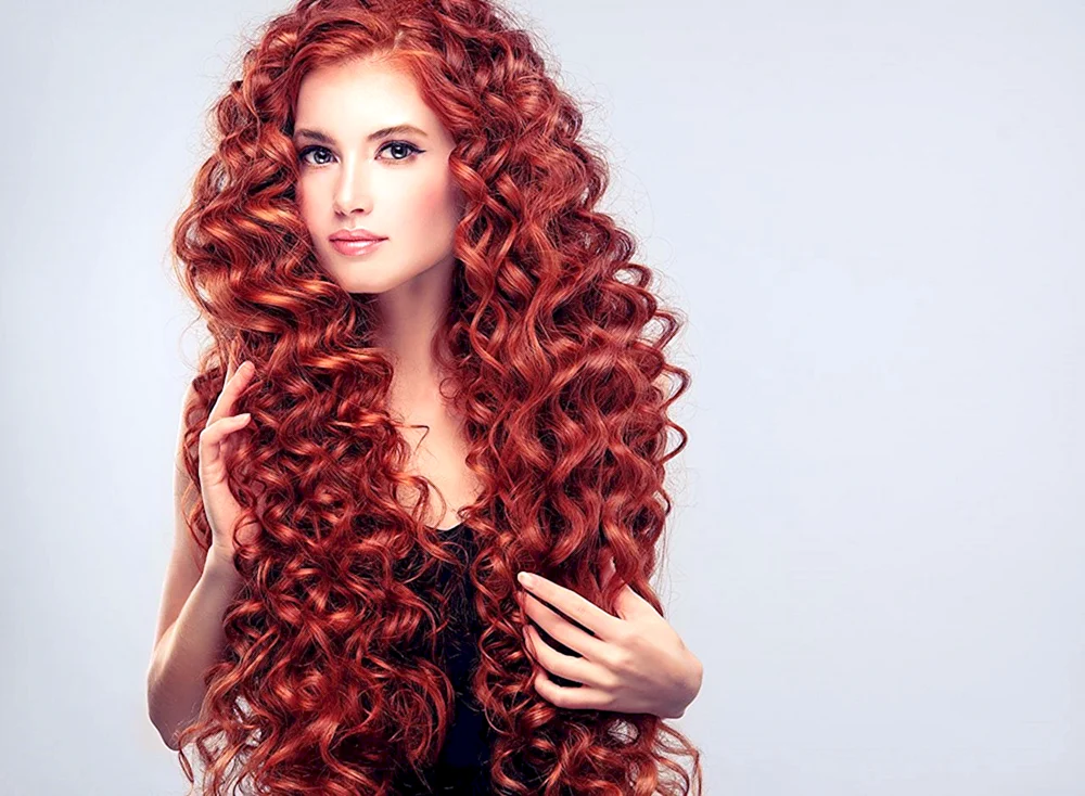 Locken rotes Haar