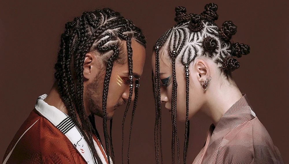 Afro-Frisuren Männerzöpfe