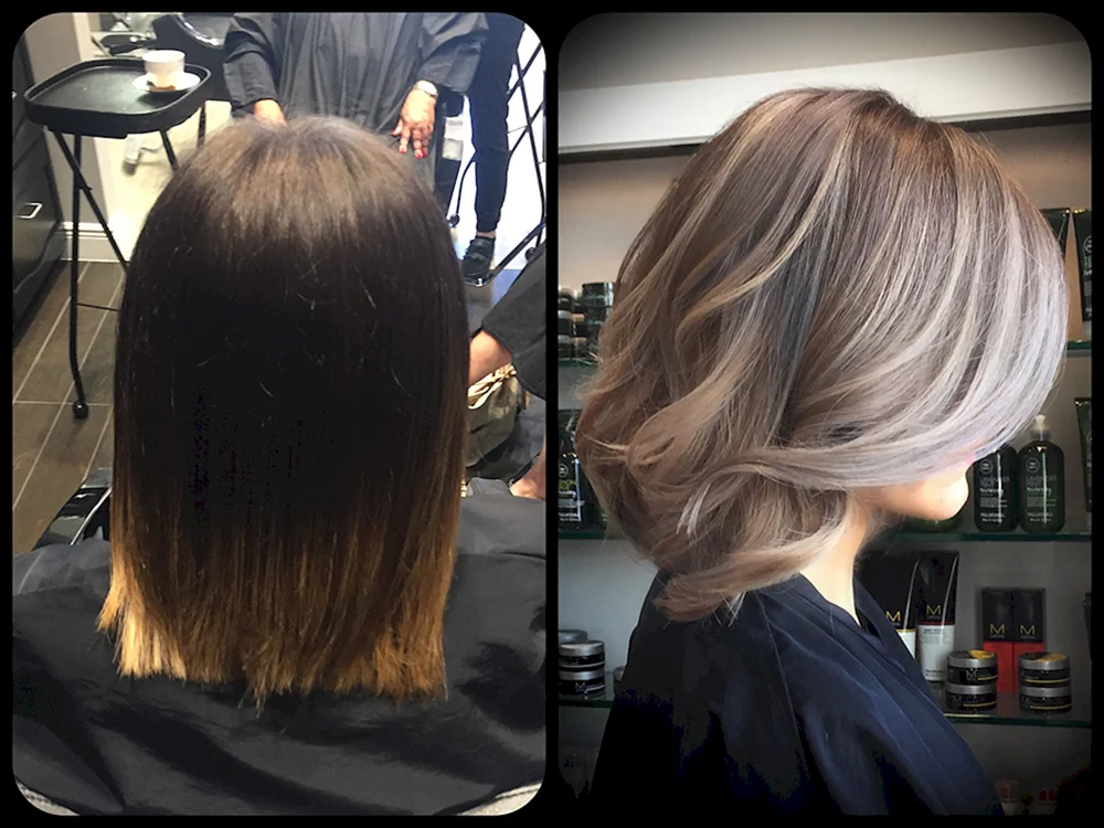 AIR blond färben für graues Haar Cascade touch