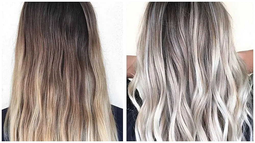 Ombre auf blondem Haar