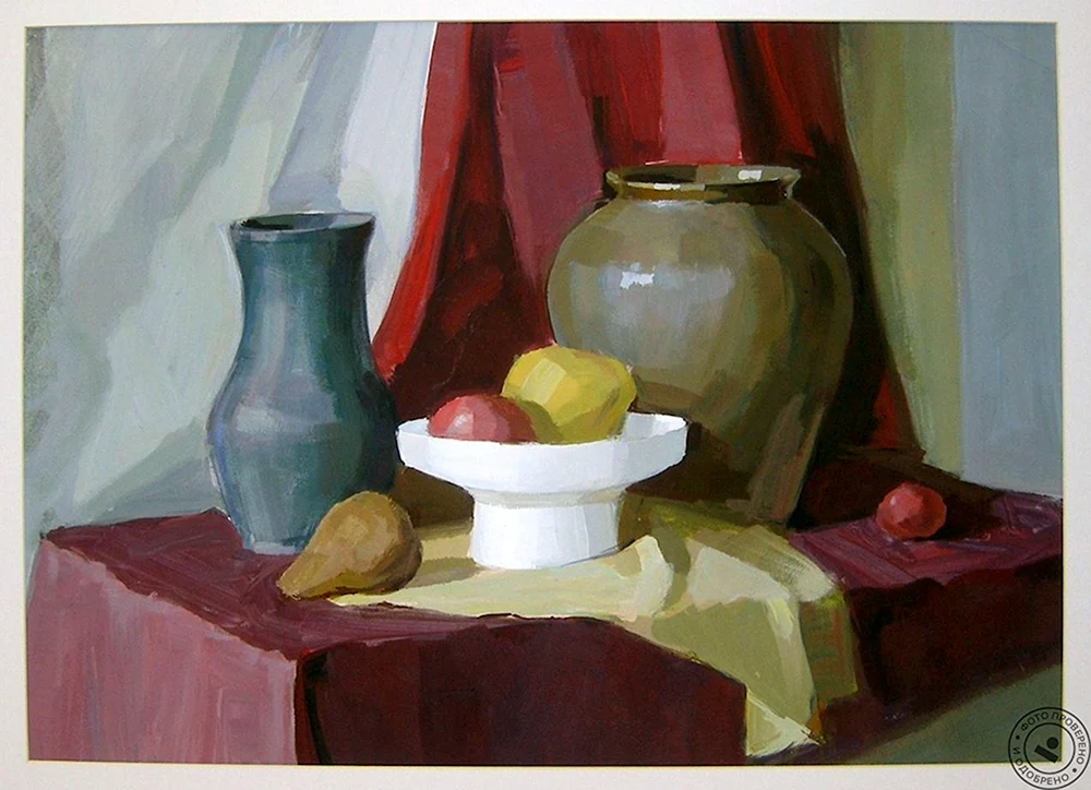Gouache Stilleben akademische akademische Malerei