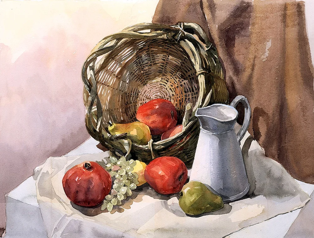 Akademische Rangtasvir Stillleben Aquarell
