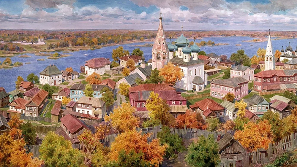 Malerei Sergei Andriyaka Winter