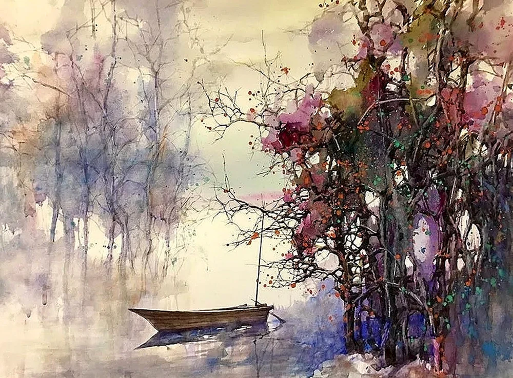 Aquarelle von Künstler z.l. Feng