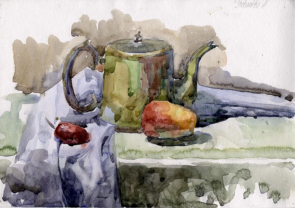 Akademische Rangtasvir Stillleben Aquarell