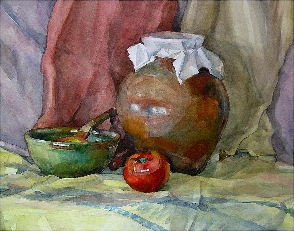 Ioganson Lyceum Stilleben Aquarellmalerei