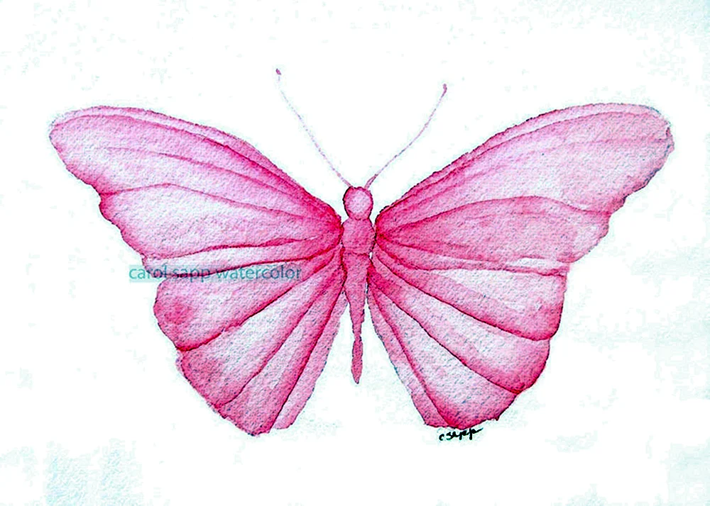 Aquarelle Schmetterlinge rosa
