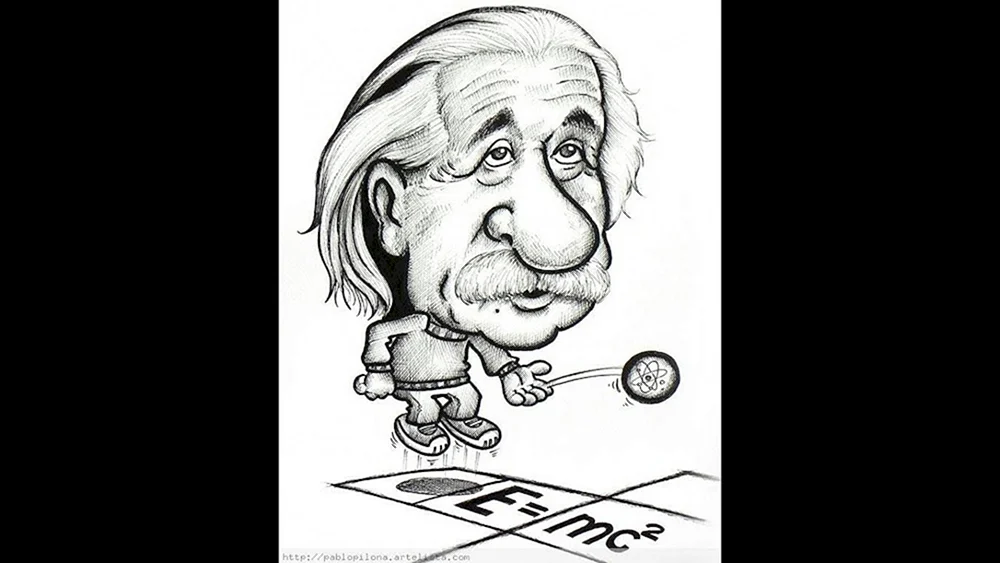 Albert Einstein Karikatur