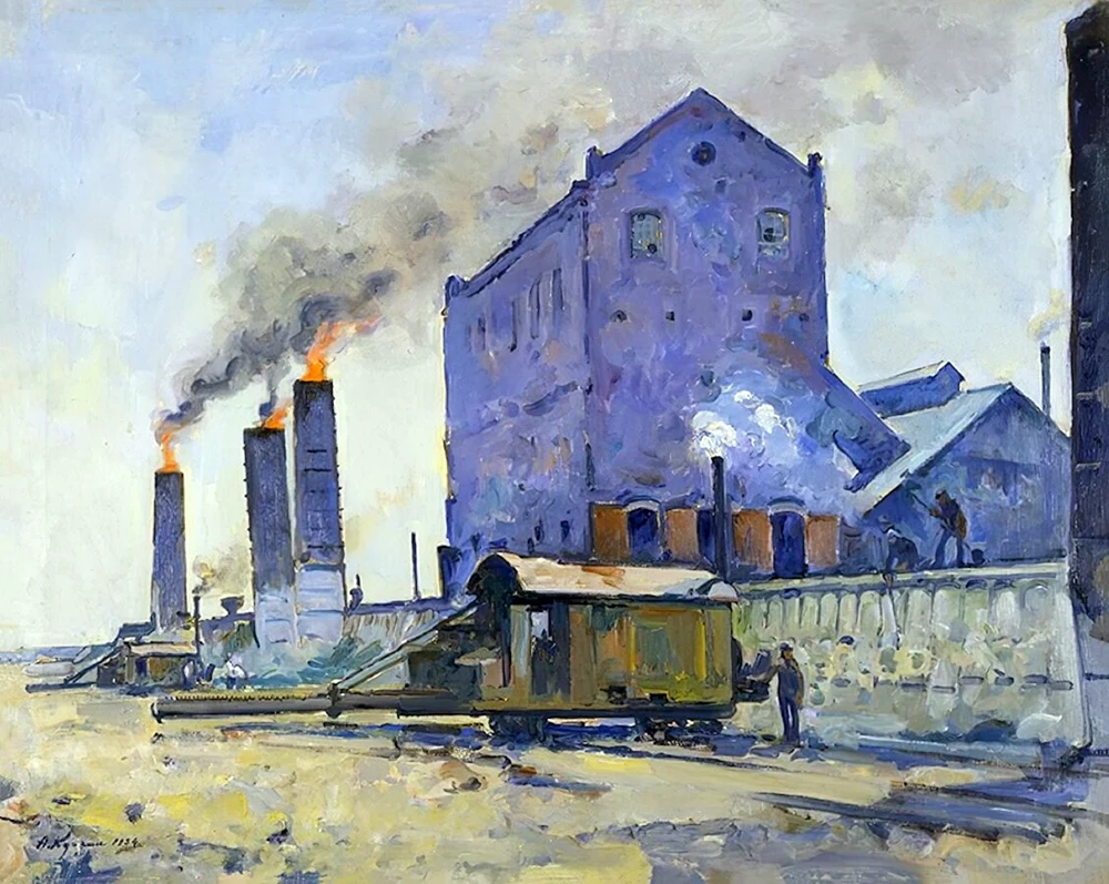 Alexander Wassiljewitsch Kuprin Stillleben mit blauem Tablett