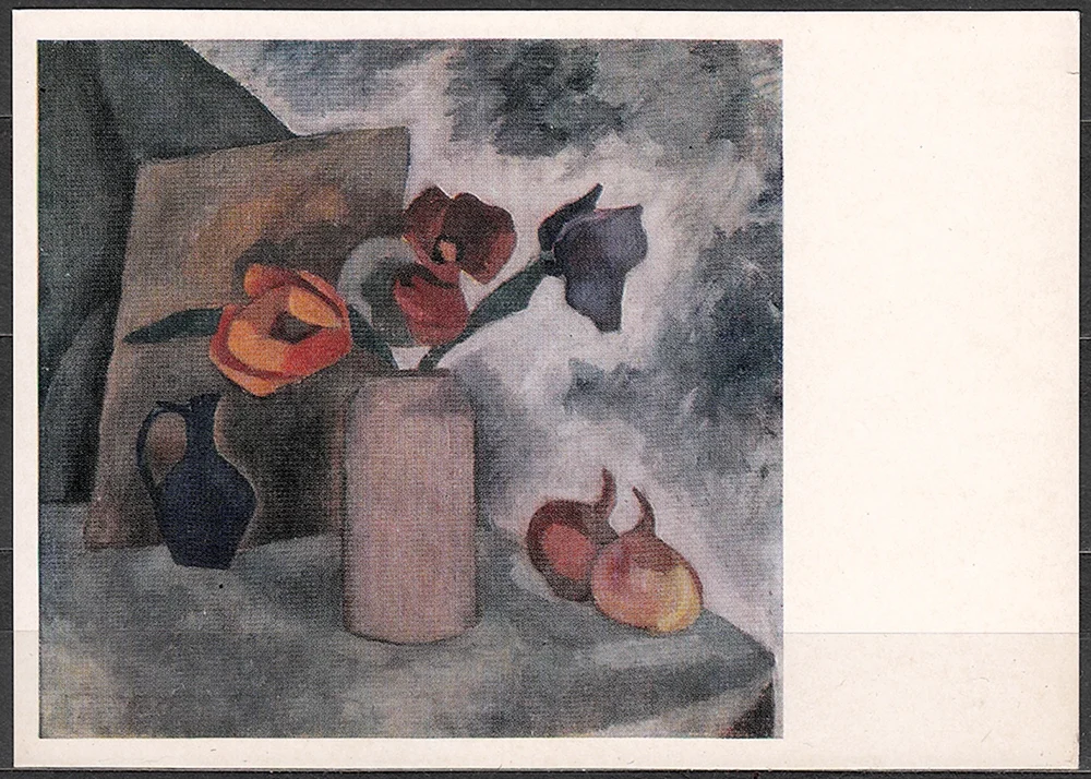 Alexander Wassiljewitsch Kuprin Stillleben mit blauem Tablett Stillleben