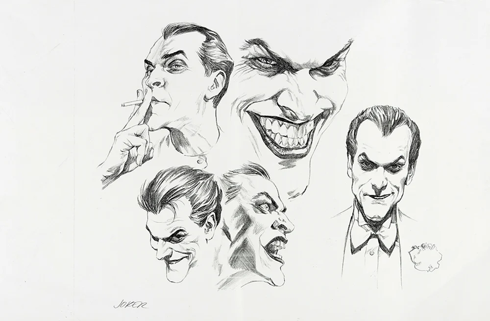 Harley Quinn und der Joker SkizzeHarley Quinn und der Joker