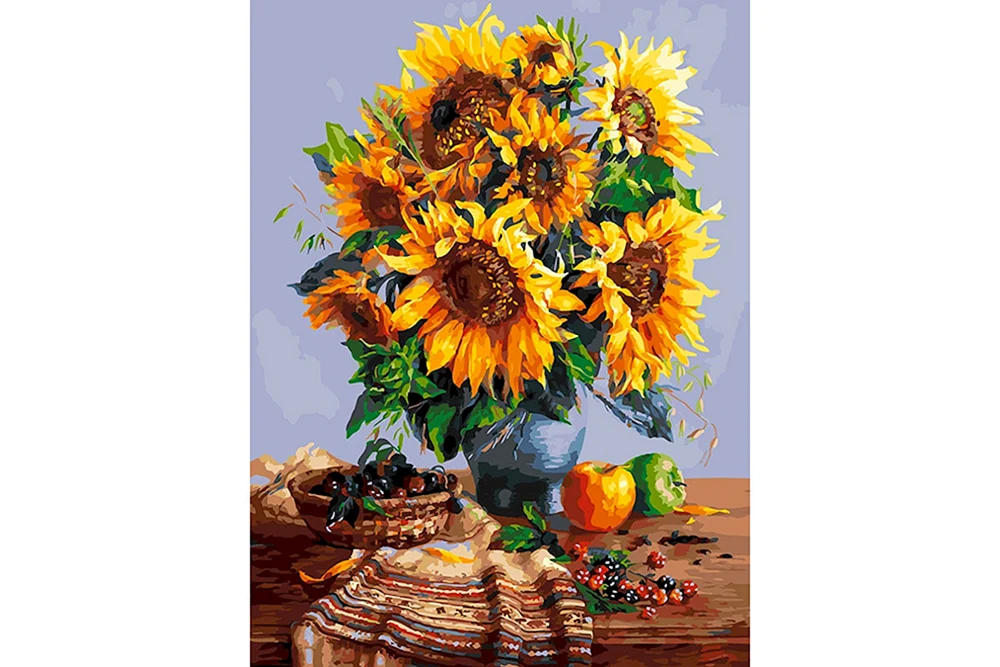Diamantmosaik Sonnenblumen 40x50