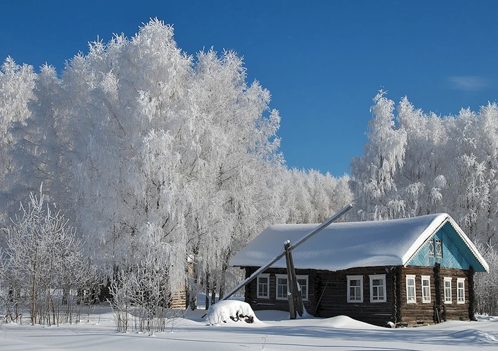 Altai berendejewa Dorf Winterdorf