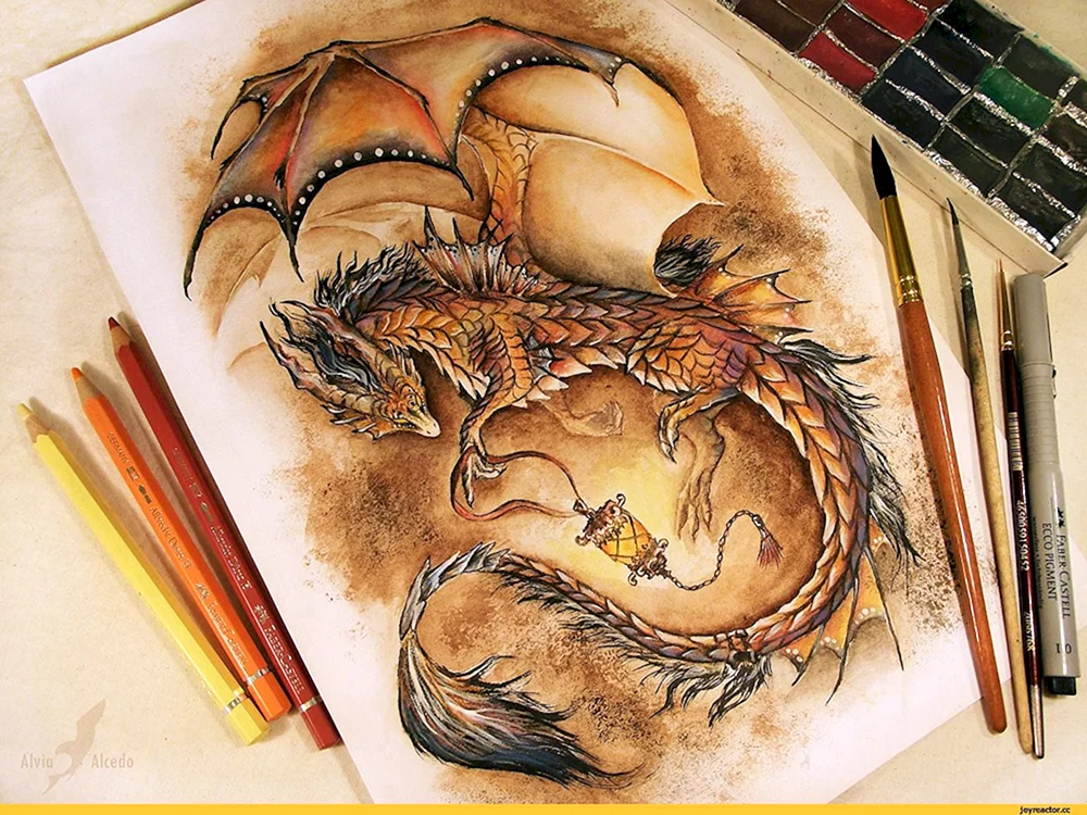 Drachen Skizze