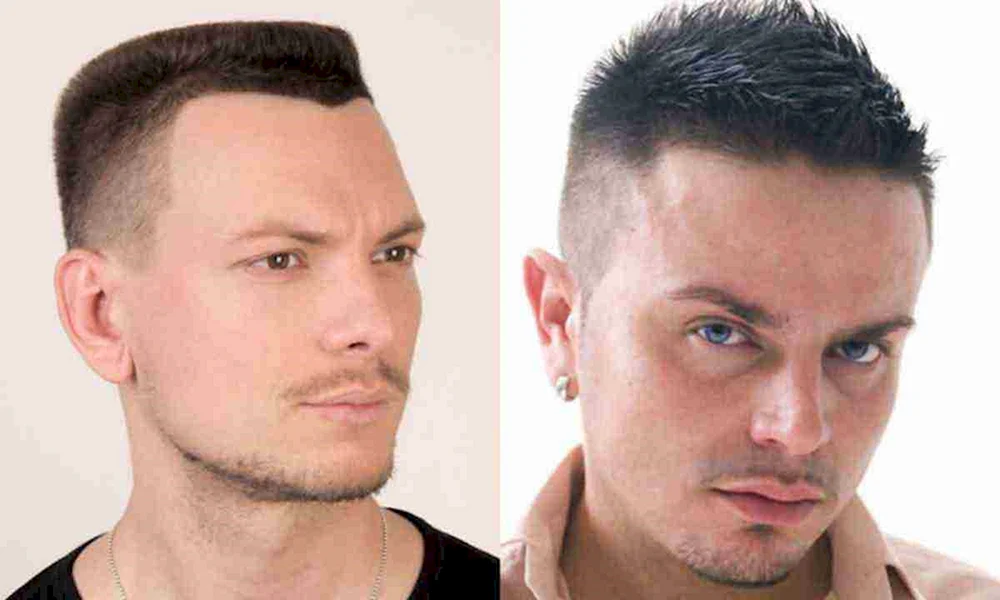 Fade half-box.