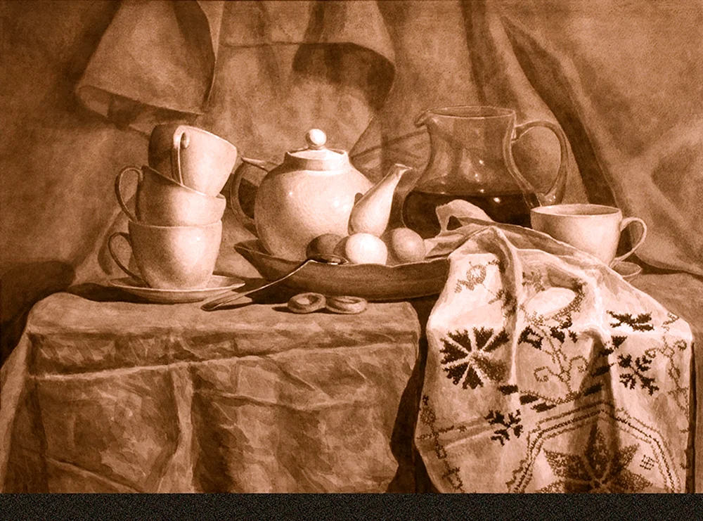 Grisaille Gemälde von Alexander Voronkov