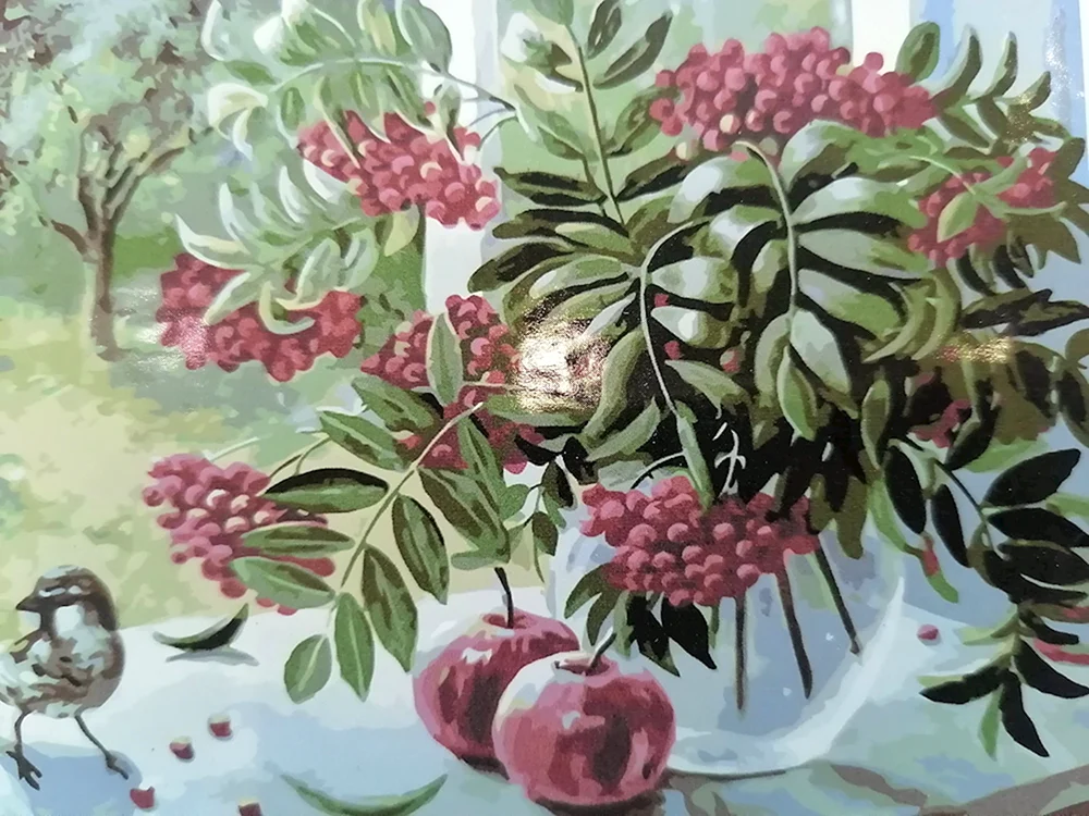 Stilleben mit Eberesche Malerei