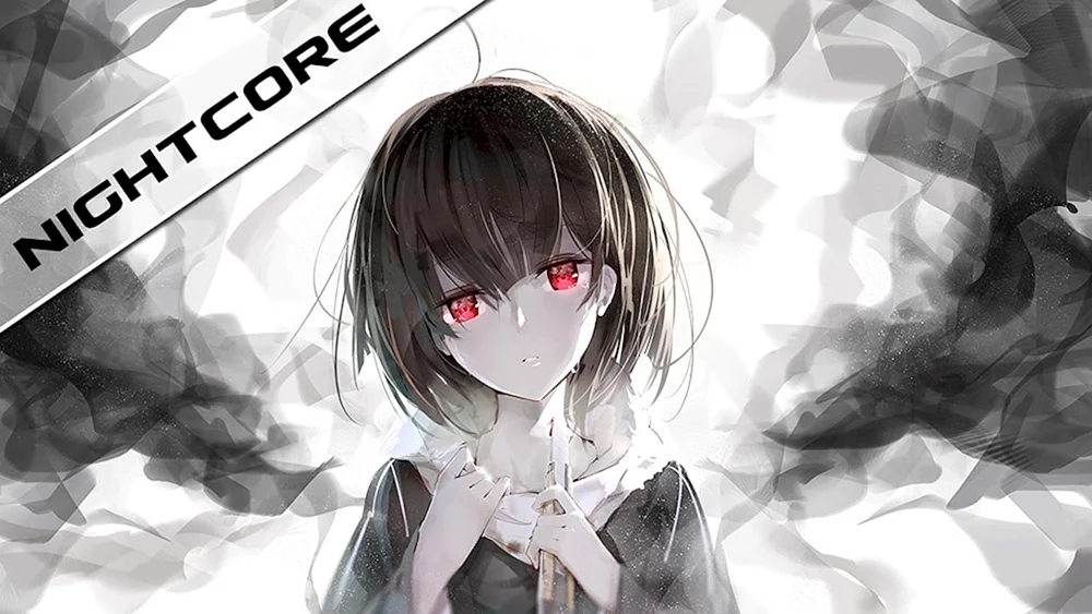 Anime-Mädchen mit schwarzen Haaren