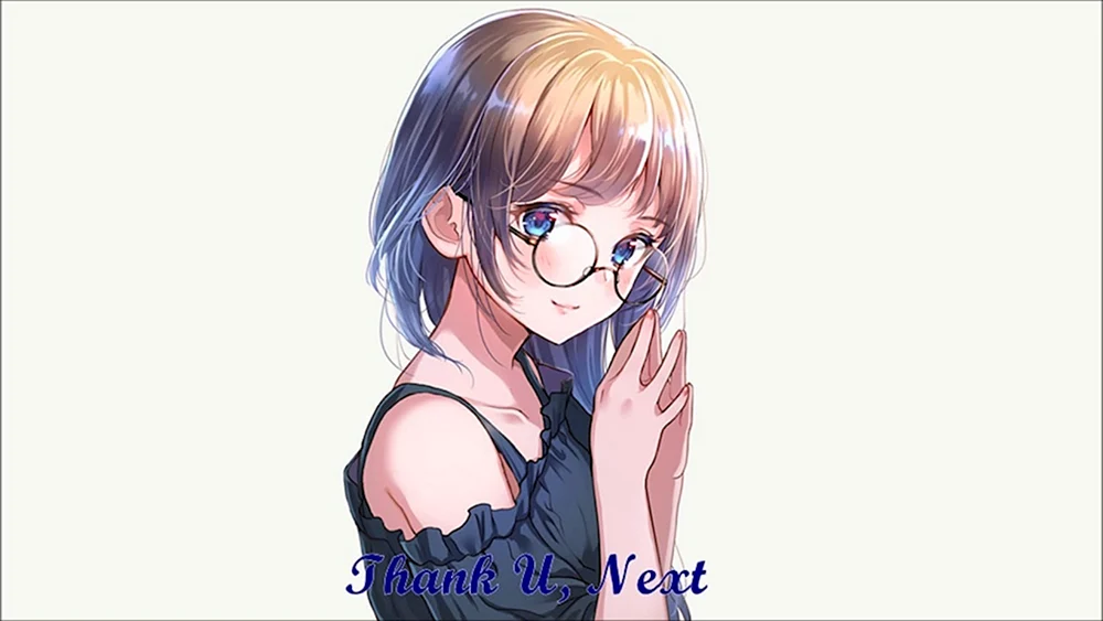 Anime Mädchen mit Brille