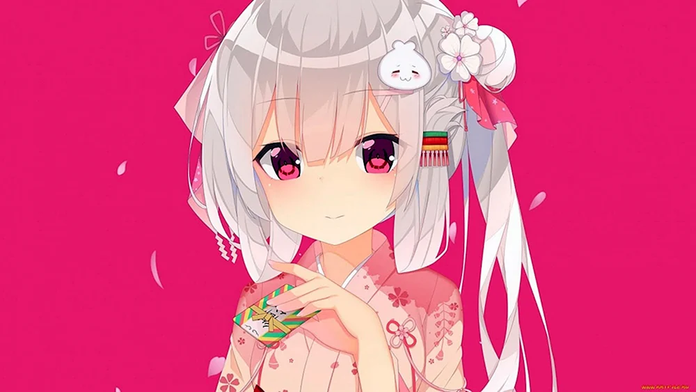 Rosa Mädchen Anime