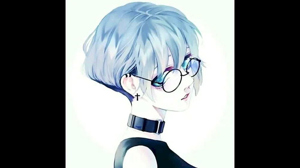 Anime-Mädchen mit kurzen Haaren