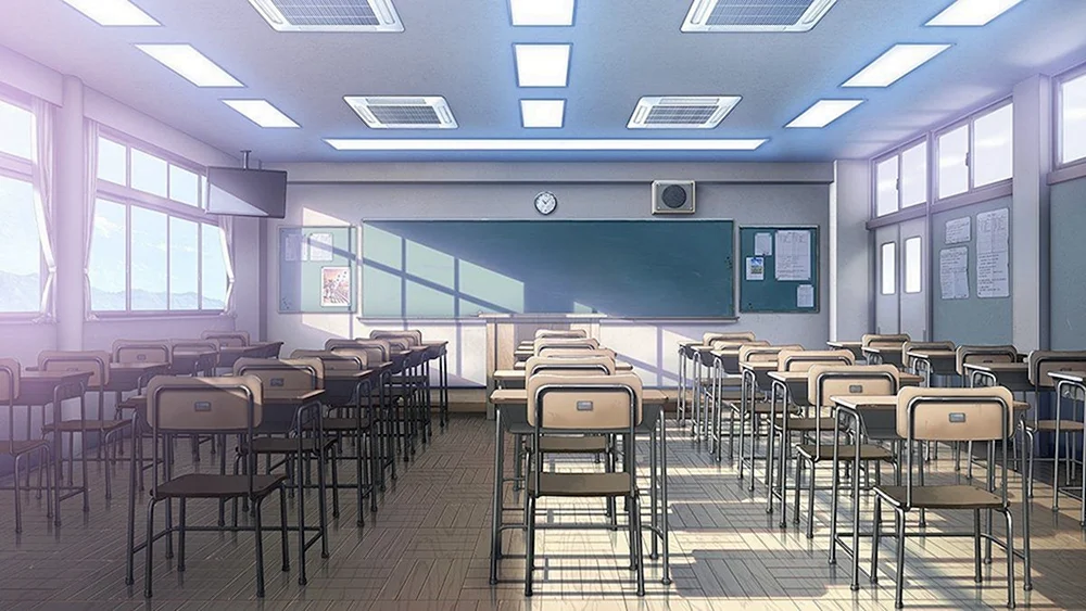 Anime Schule Klassenzimmer Hintergrund für Gacha Leben