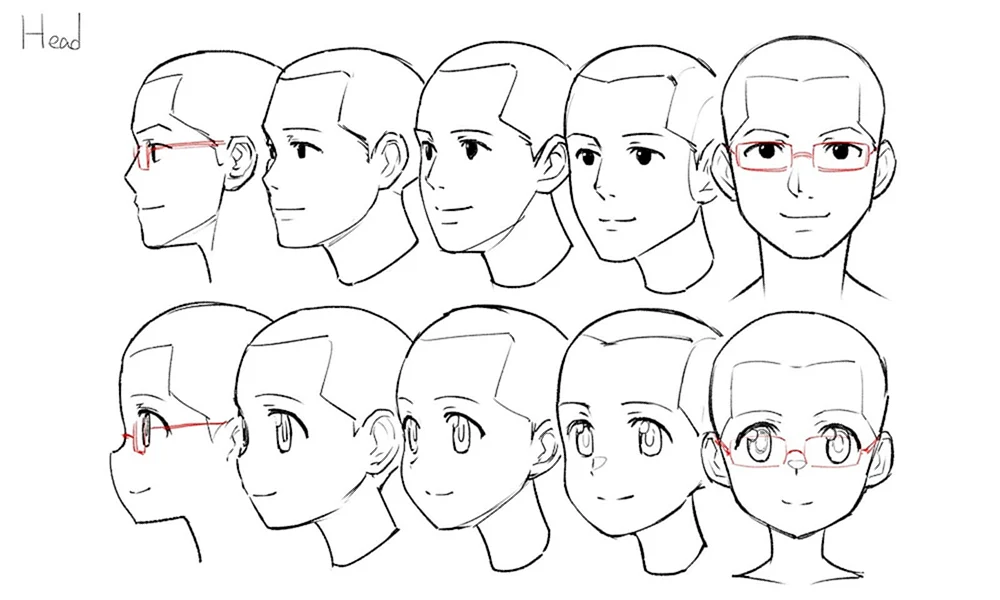 Anime Kopf Referenz Tutorial