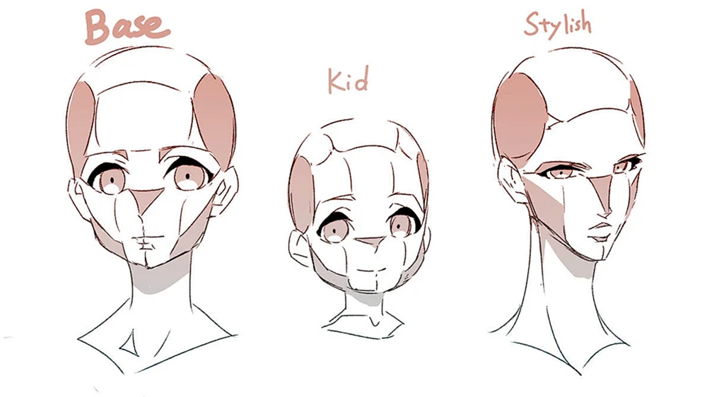 Anime head Anime Gesicht seitlich referenzieren