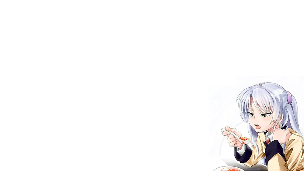 Anime auf weißem Hintergrund