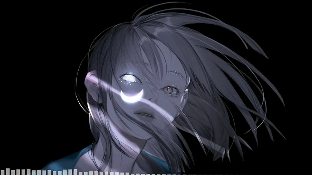 Anime mit glühenden Augen