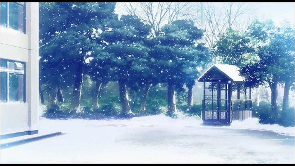 Anime Straße für Gacha lief Schnee