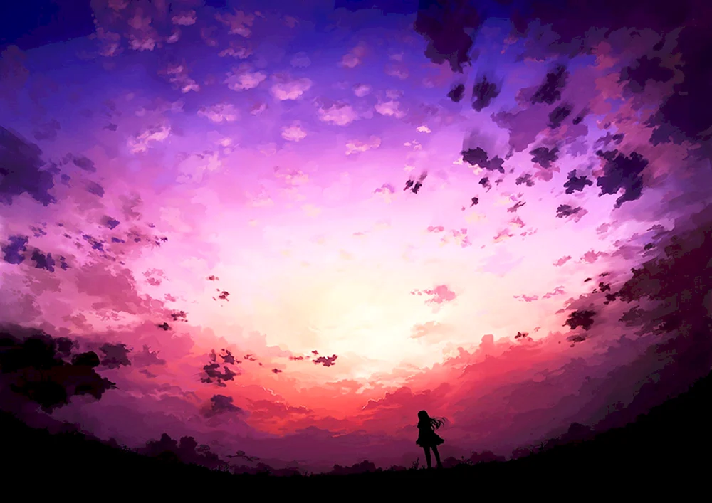 Anime Sonnenuntergang