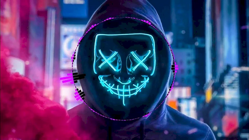 Anonymous Neon Moschus Maske