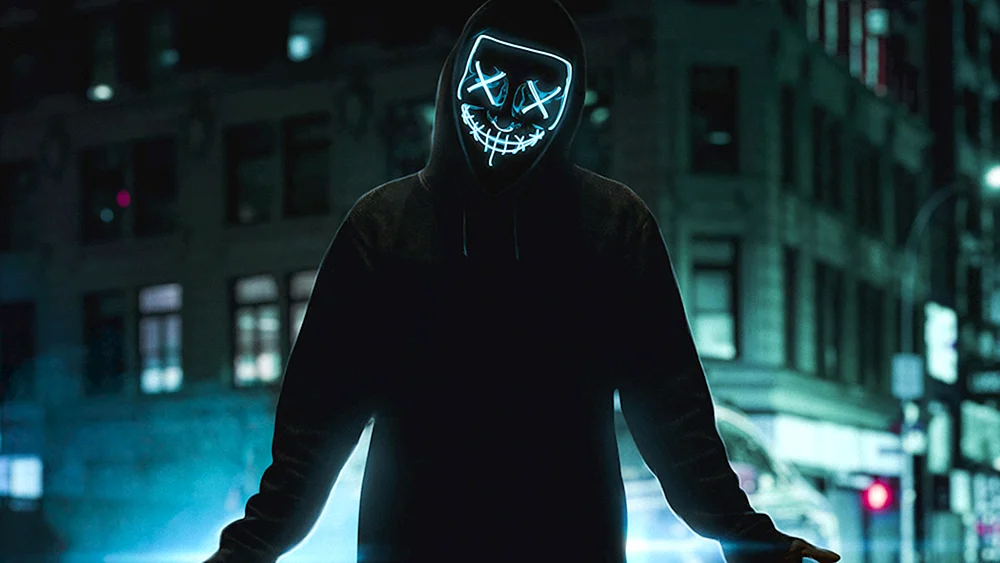 Anonyme Neon Moschus Maske
