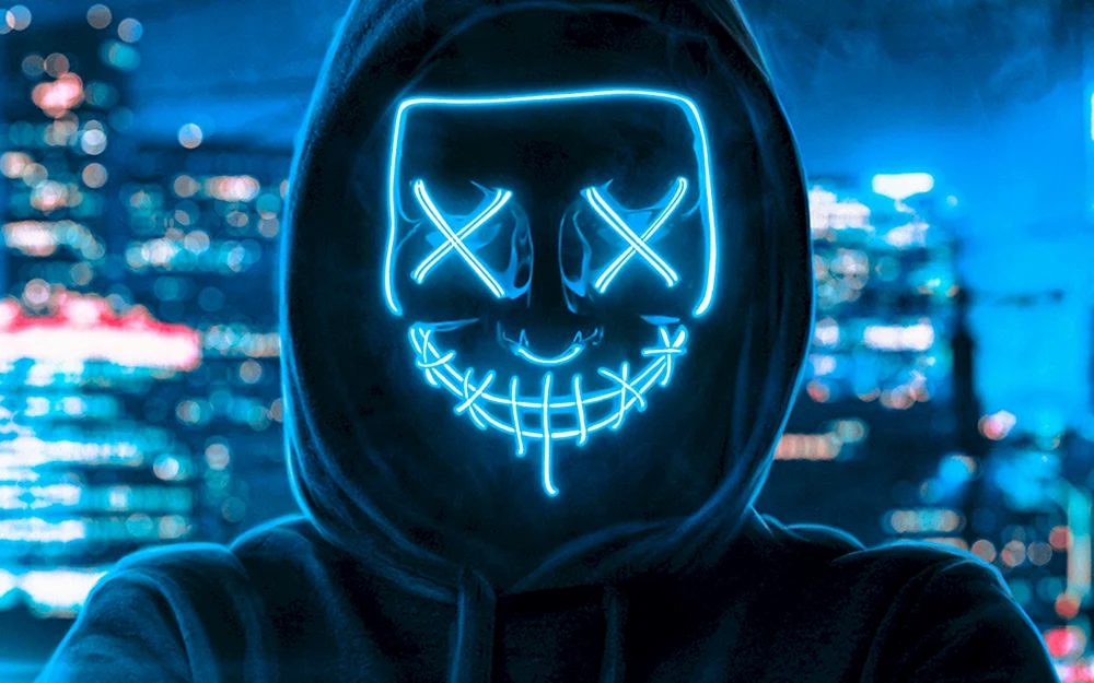 Anonyme Neon Moschus Maske