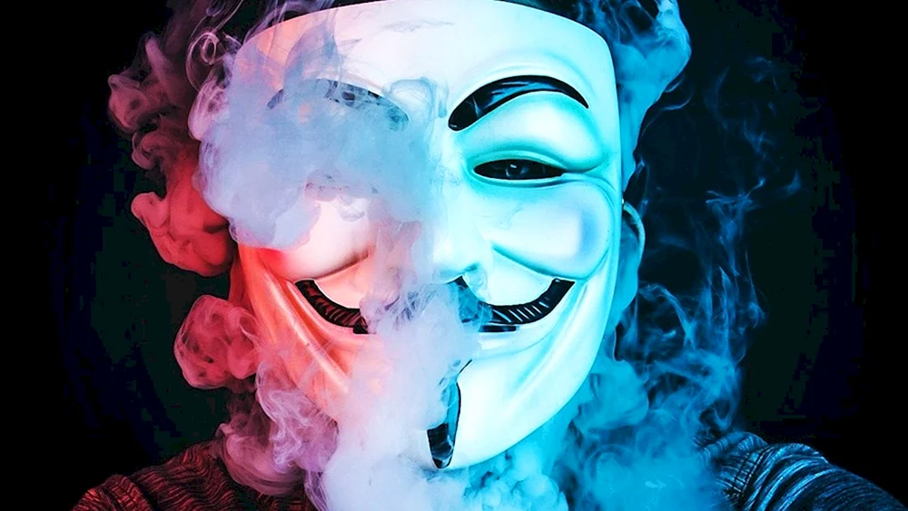 Anonymer Mann mit Rauch