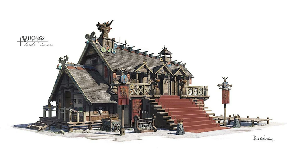 Skandinavisches Wikingerhaus