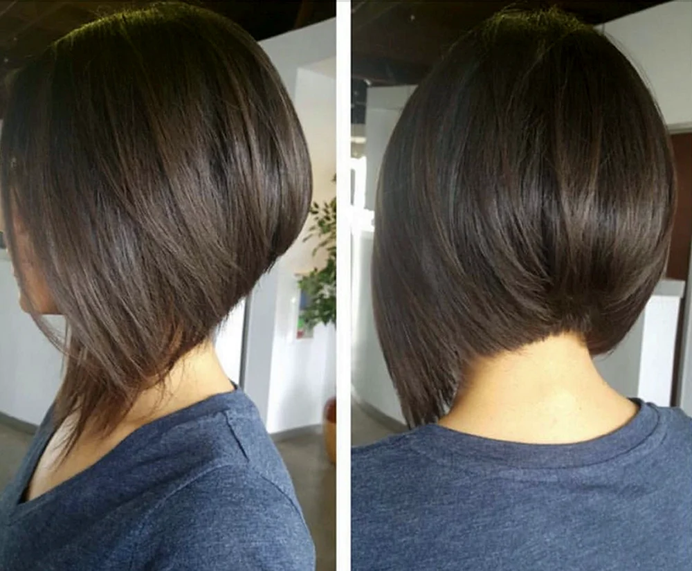 Asymmetrischer gestufter Bob Bare