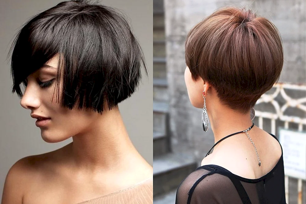Asymmetrisch abgestufter bob kare