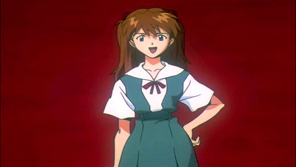 Asuka Evangelion in Schuluniform